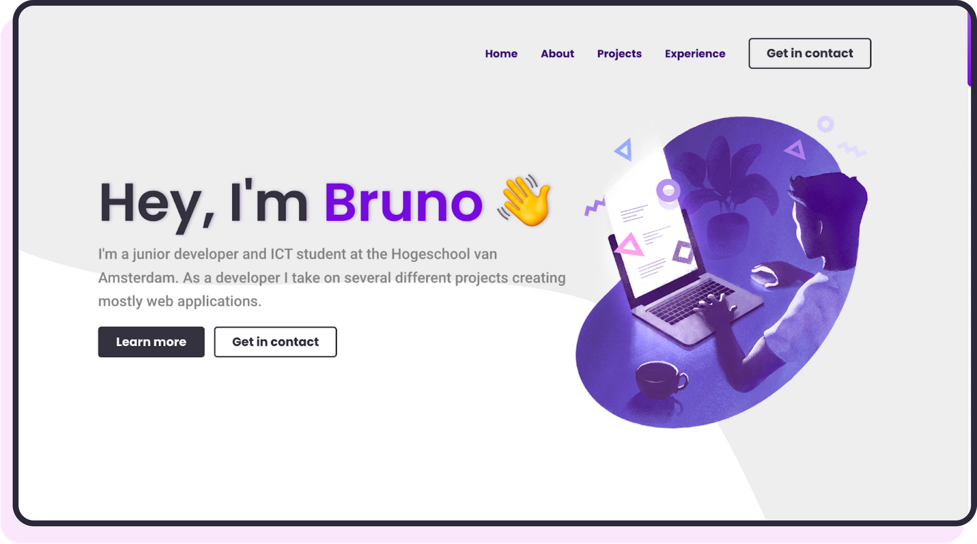 Bruno's portfolio homepage