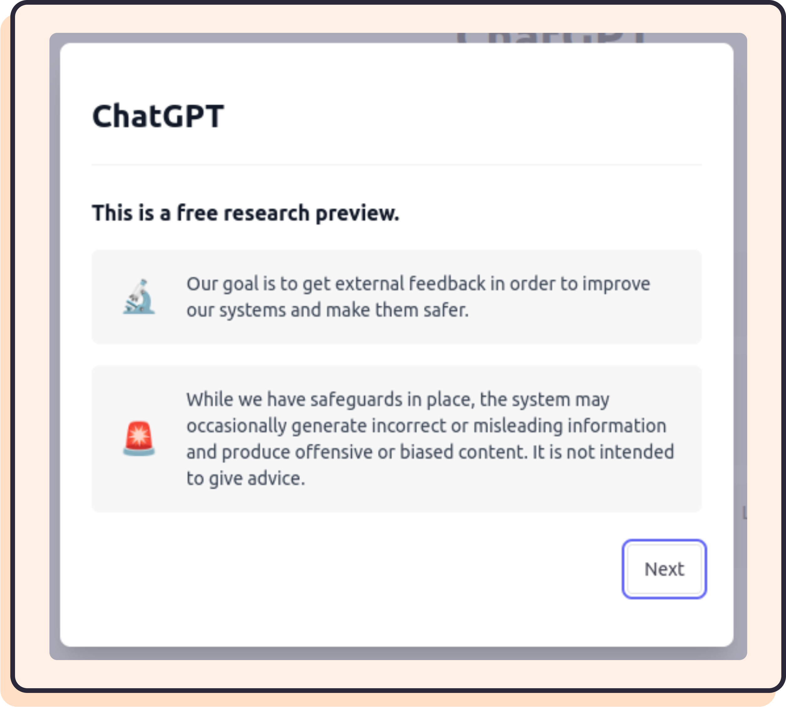 Screenshot showing ChatGPT Limitation