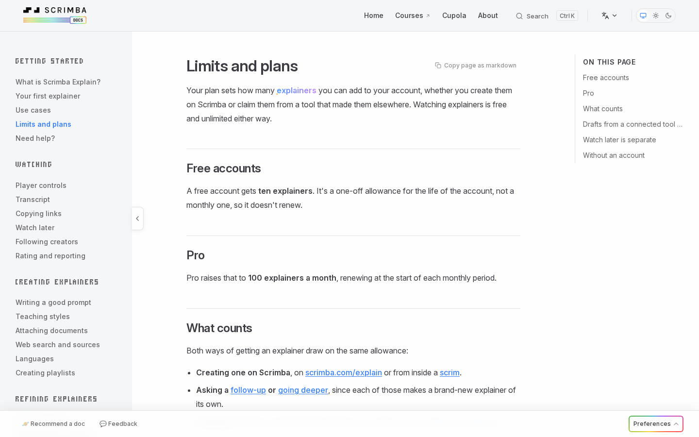 Scrimba Docs page 