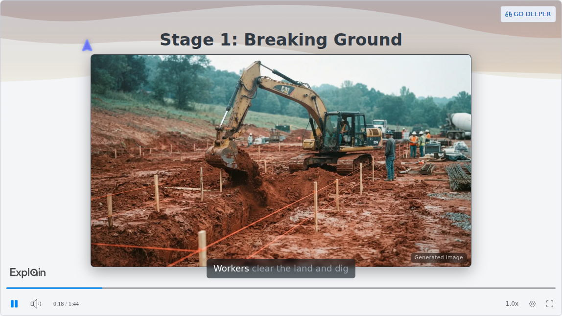 A video player showing a slide titled 
