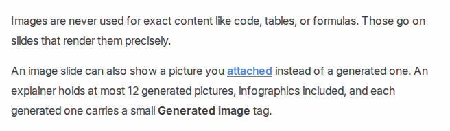 A passage from Scrimba's Explain docs on images:
