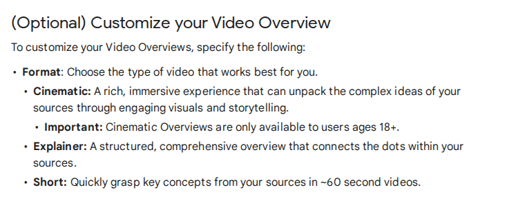Google's help section