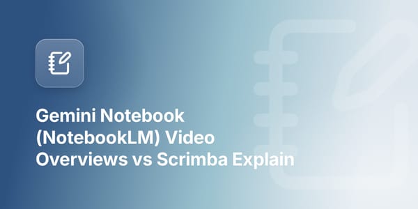 Gemini Notebook (NotebookLM) Video Overviews vs Scrimba Explain
