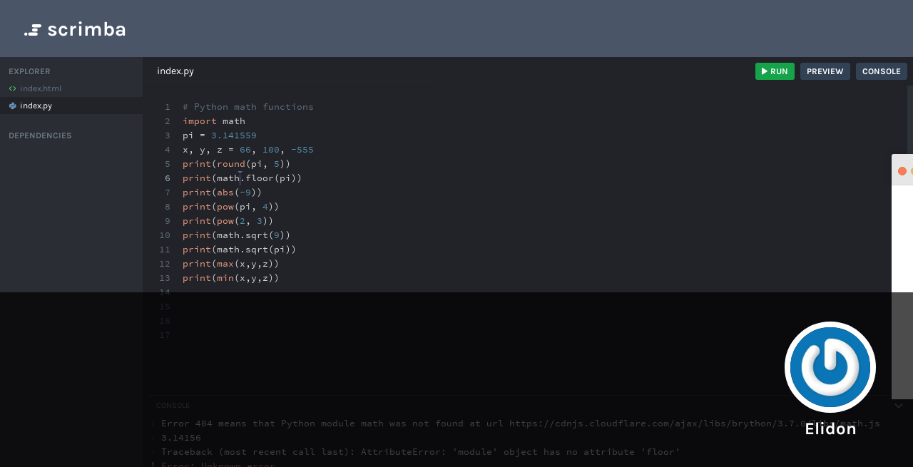 5. Python math functions