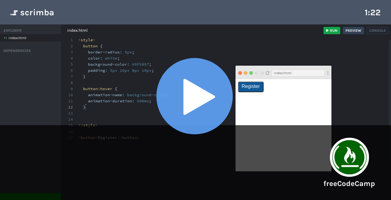 Use CSS Animation to Change the Hover State of a Button