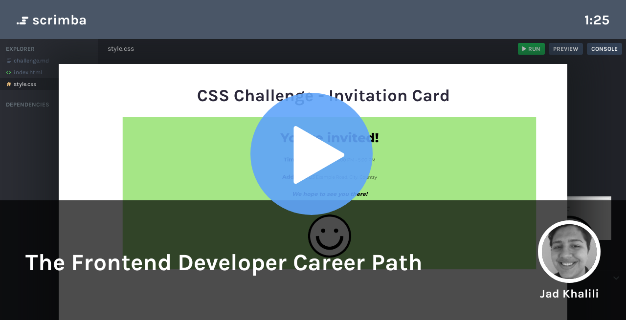 Introduction: CSS Challenge - Invitation Card